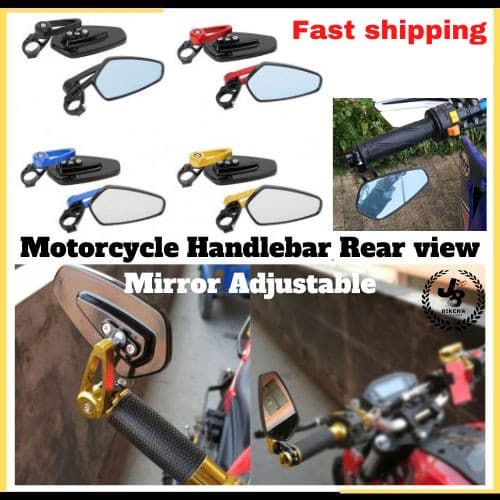 1 Par De Espelho Retrovisor Para Guidão De Motocicleta Ajustável Com Suporte De Metal , Peças Automotivas , Decoração De