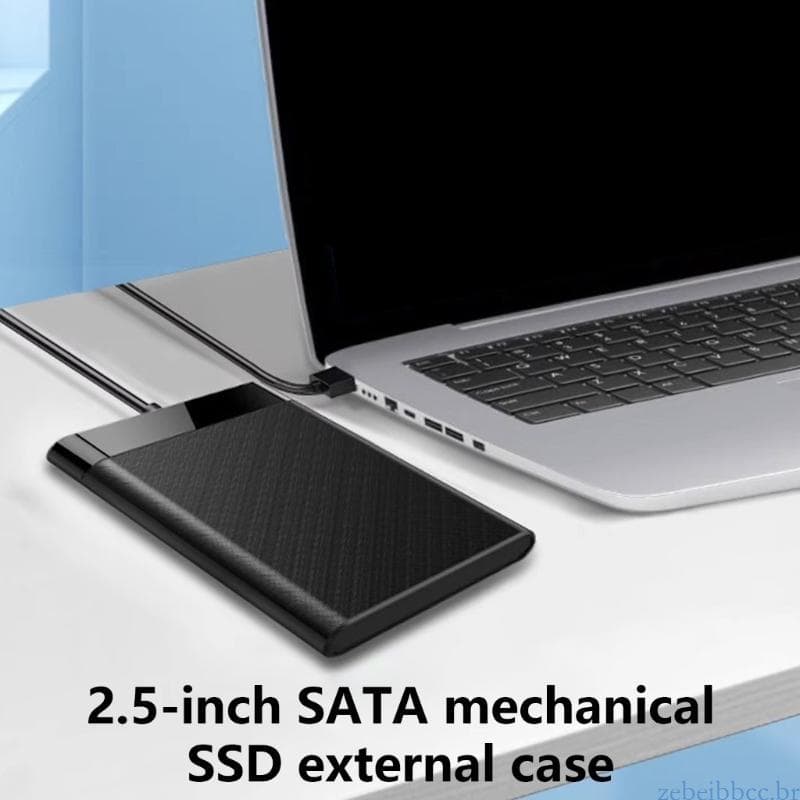 zebeibbcbr Gabinete Disco Rígido USB Type C Para Unidade SATA3 0 2 5 Polegadas Caixa Armazenamento 6 Tb