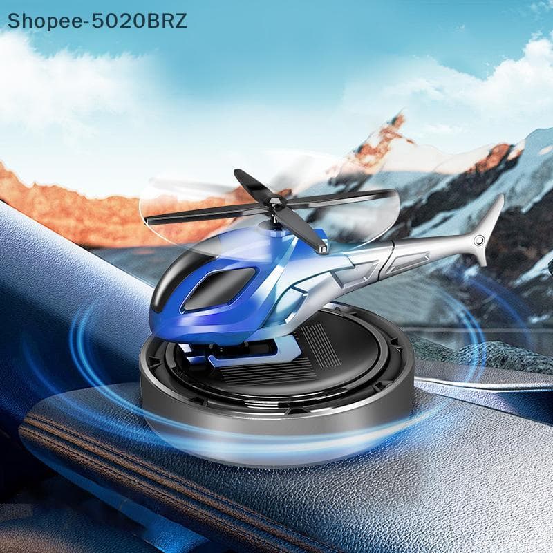 [THEBR] Helicóptero De Fragrância Solar Para Carro , Ambientador Painel , Enfeites , Decoração De Interiores , Difusor D