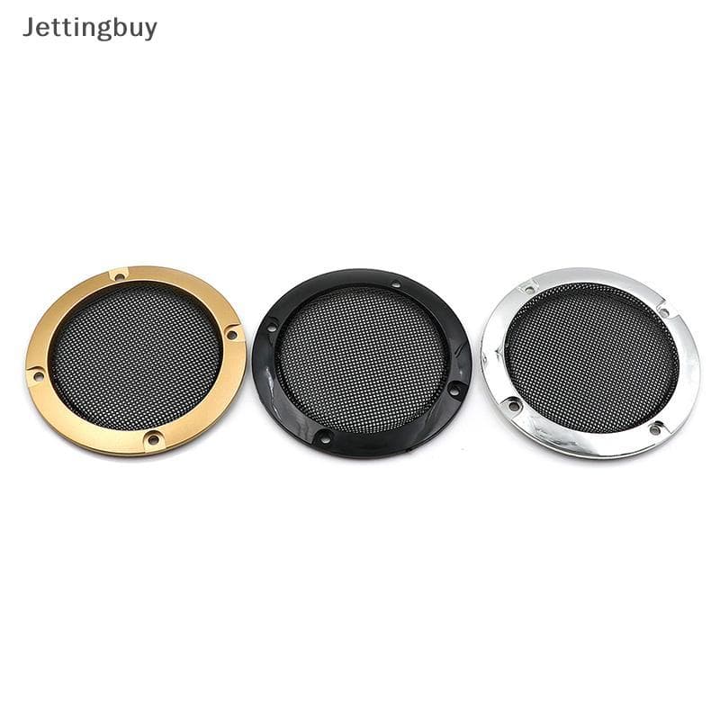 [Jetingbuy] 3 " Polegadas Capa De Alto-Falante De Áudio Círculo Decorativo Grade De Malha De metal 2 Peças Novo