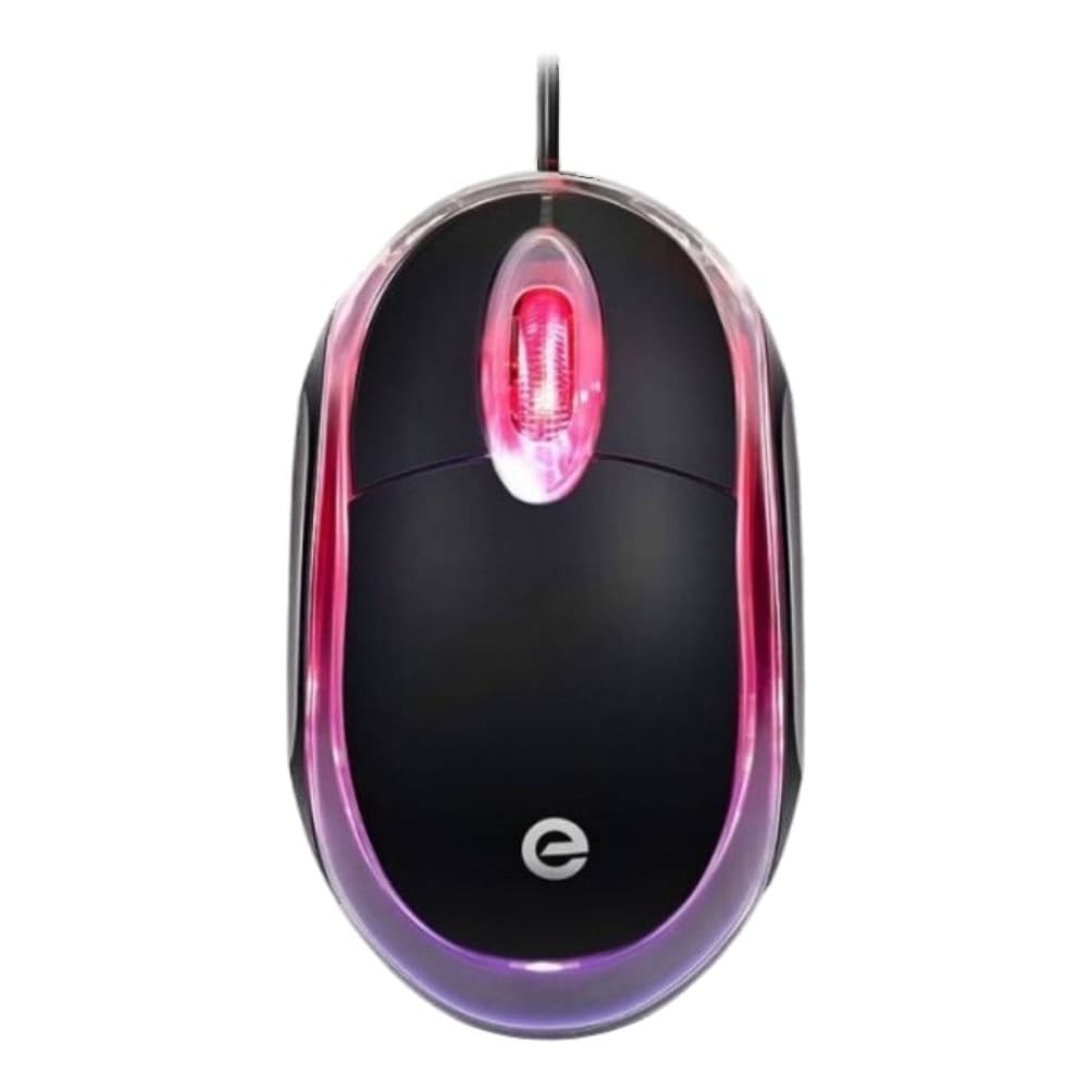 Mouse Óptico Com Fio Exbom Ms-9 1000 Dpi Ergonomico Preto Usb
