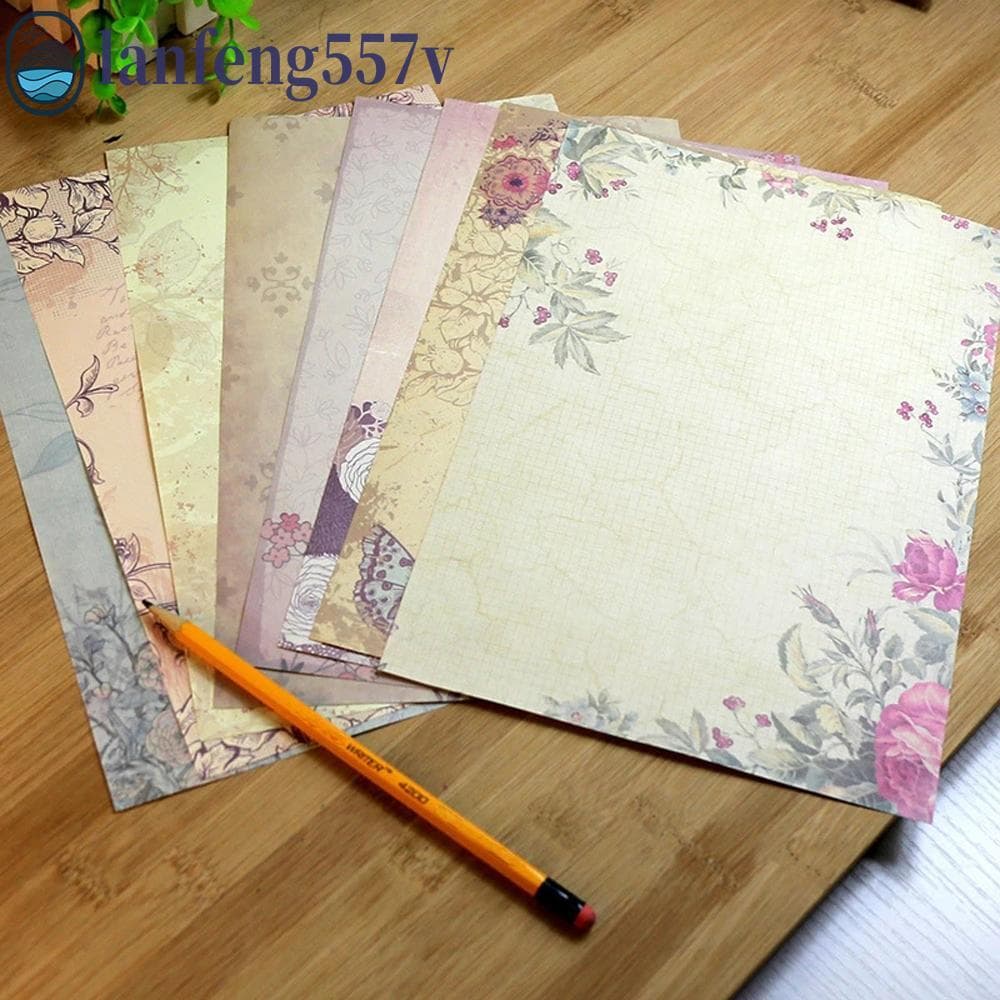 LANFENG Carta Papel 10 Pçs/set Mensagem Decorativo Estilo Country Europeu Para Envelopes De
