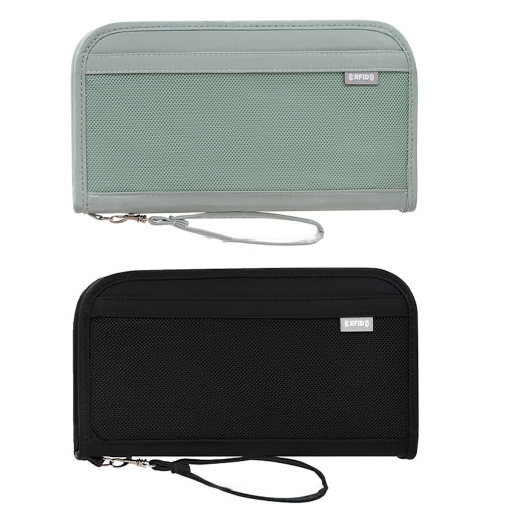 Bolsa de armazenamento de passaporte NewBaby, carteira segura para passaporte com múltiplos compartimentos para cartões 