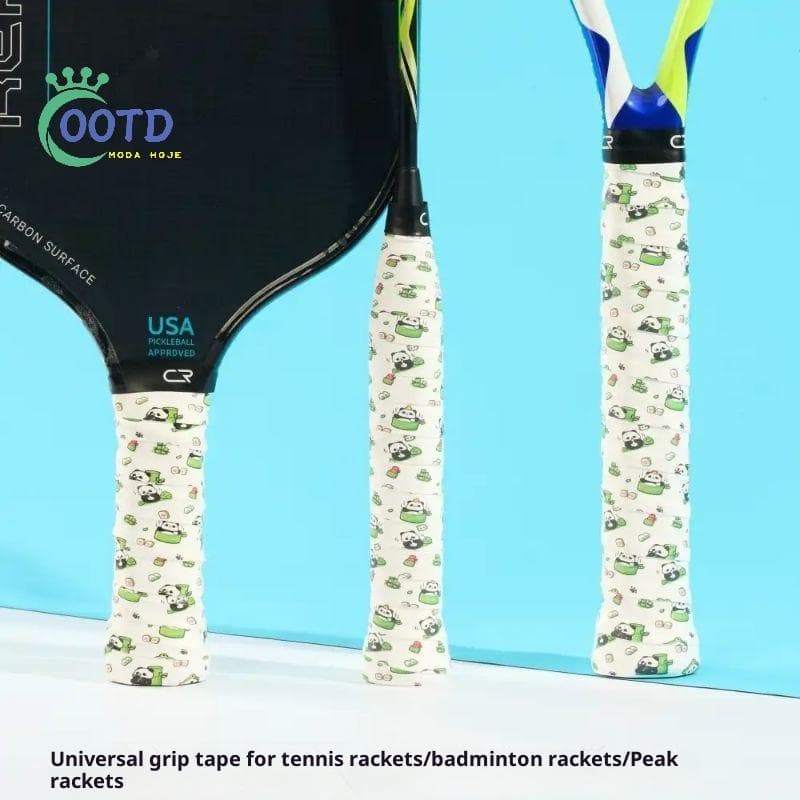 Moda Hoje 1 Peça Fita Absorvente De Suor Antiderrapante Alça De PU Design De Desenho Animado Overgrip De Tênis Para Badm