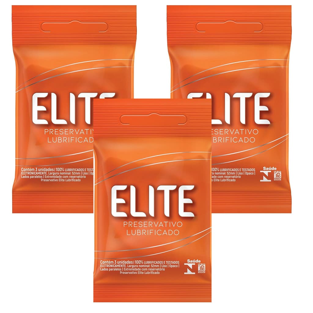 Kit Com 09 Unidades Preservativo Elite Lubrificado - Blowtex