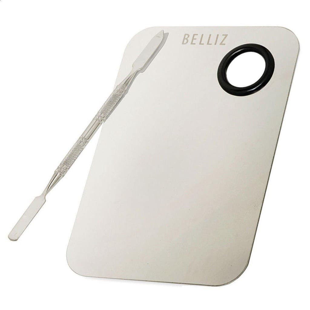 Paleta de Metal Para Mistura de Maquiagem com Espátula