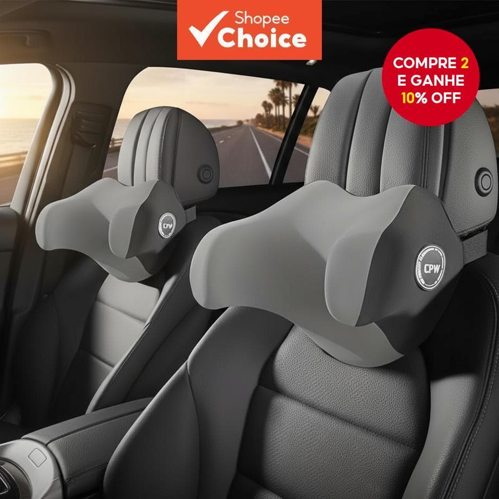  35 escolhas travesseiro de pescoço de carro, apoio de cabeça de espuma de memória, universal para todas as estações,