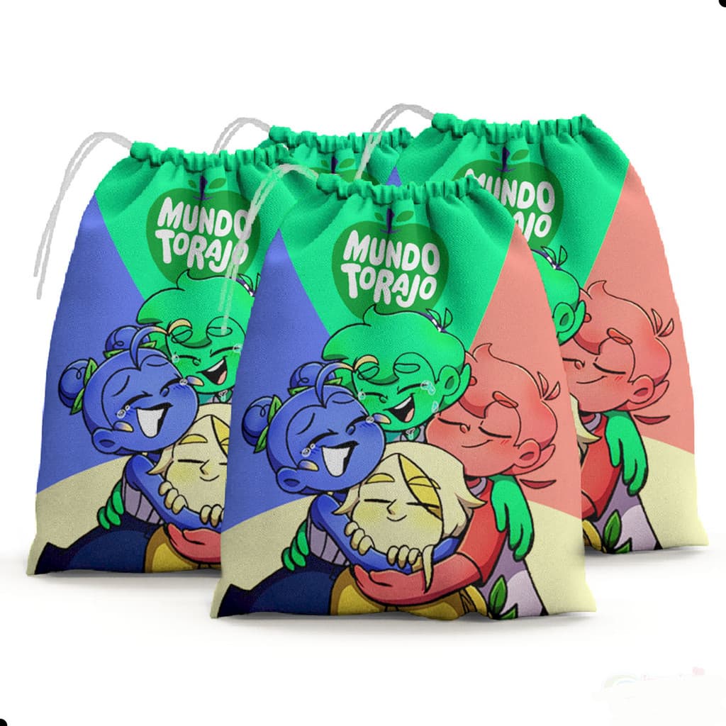 15 Sacolinhas Surpresa Personalizada Tecido Mundo Torajo
