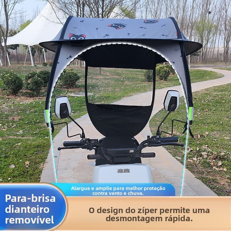 Capa de Chuva para Scooter Elétrica, Guarda-Sol para Motocicleta, Capa de Chuva Espessa, Para-brisa, Capa de Chuva para 