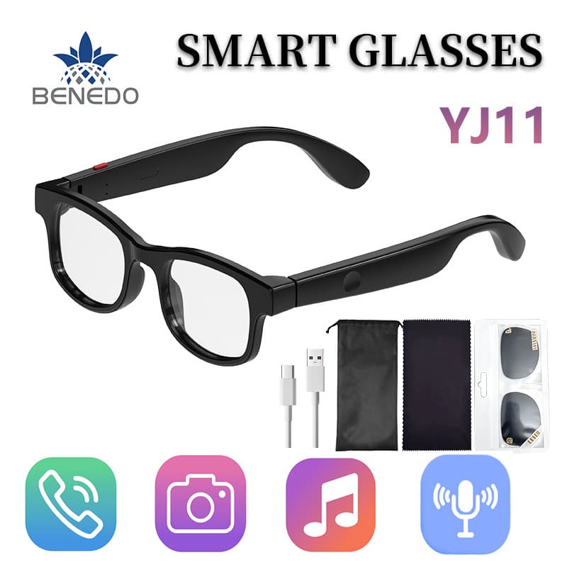 Óculos Inteligentes YJ-11 Lentes De Substituição bluetooth De Sol Chamada Para Homens Mulheres