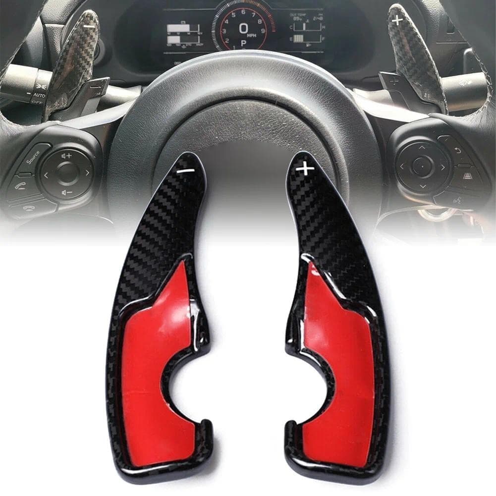 Extensão De Pá De Mudança De Volante De Carro De Fibra De Carbono Para Toyota GT86 2017-2022 Subaru BRZ 2017 2018 2019 2