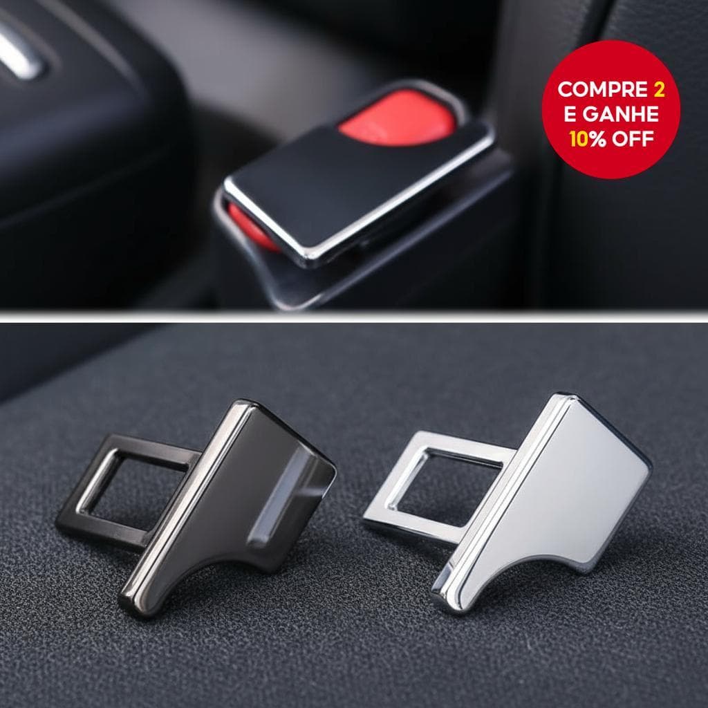  Fivela de Cinto de Segurança de Carro, Plugue Universal de Liga, Cartão Oculto para Acessórios Internos de Carro,