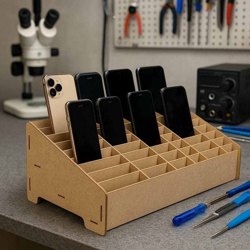 Organizador Celular P/ Assistência Oficina Cap36 Celular mdf