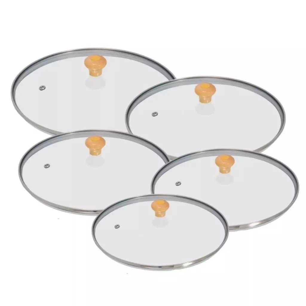 Tampa de Vidro com Borda Inox para Panelas tamanhos 14 a 36