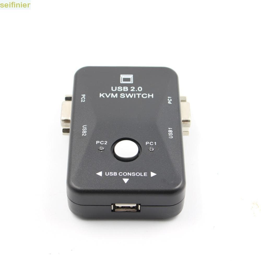 Interruptor KVM VGA SEIFINIER De 2 Portas , Divisor De Switch USB 2.0 De Saída 2 Em 1 , Switcher Conveniente