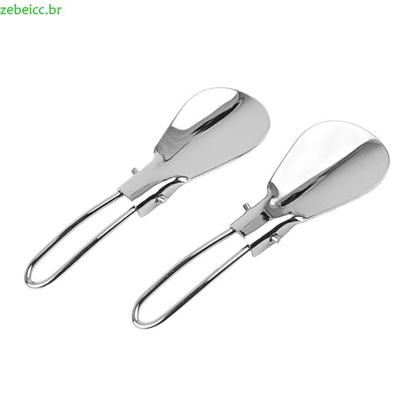 zebeicc 2 Peças 11 50cm Calçadeira Dobrável Buzina Sapato Aço Inoxidável Viagem Ferramenta Levantadora Metal Pa