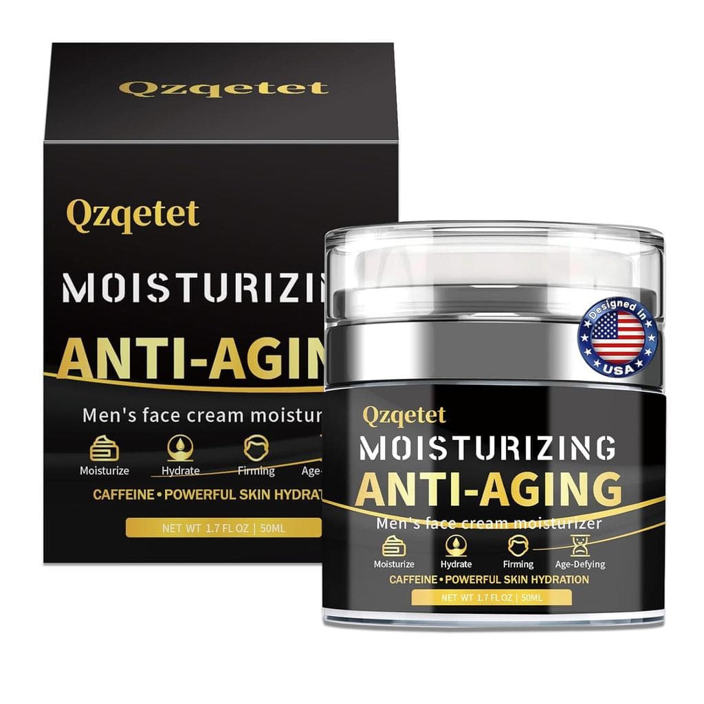 Creme Facial Masculino Antienvelhecimento, Hidratante Facial com Colágeno, Retinol e Ácido Hialurônico, Cuidados com a P