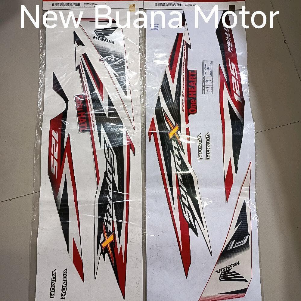MERAH Novo Supra X 125 Fi Preto Vermelho Corpo Striping Adesivo 871X0K41N00ZBL 871X0K41N00ZBR