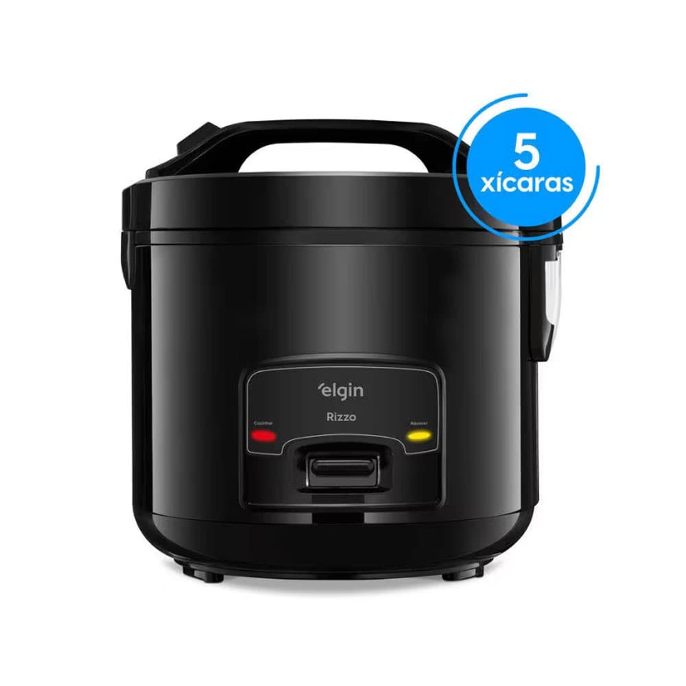 Panela Elétrica de Arroz Rizzo PAR40 1L 400W Design Black Piano Elgin