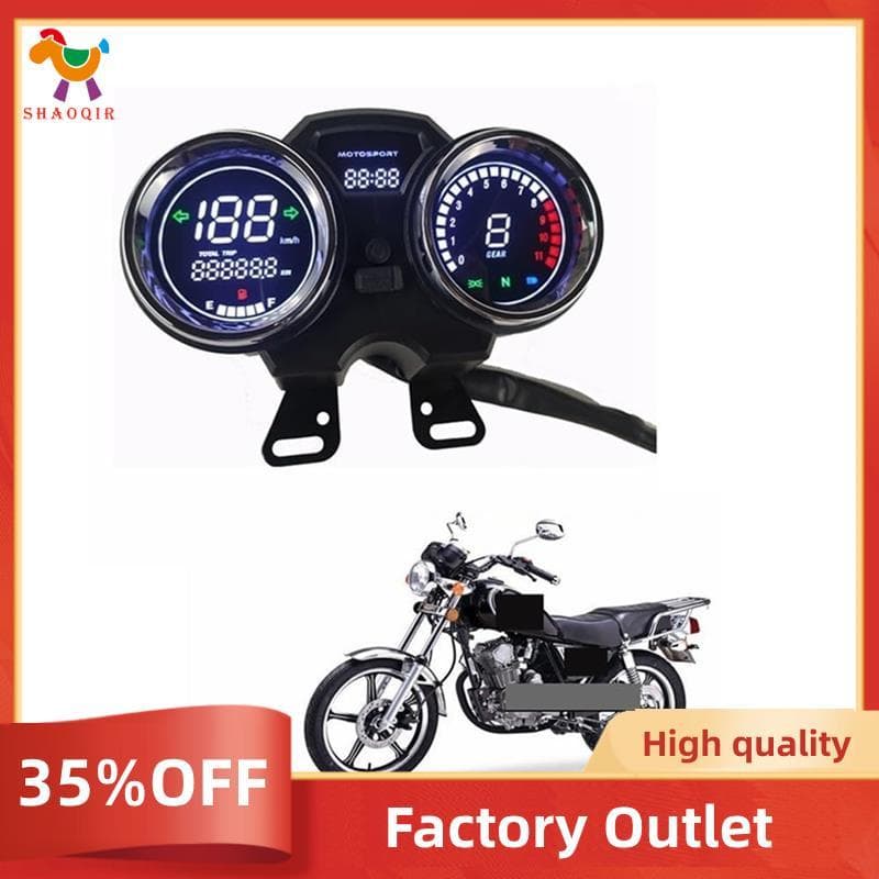 Para GN125 GN150 125cc 150cc Motocicleta LED Velocímetro Digital RPM Painel 1-6 Engrenagem
