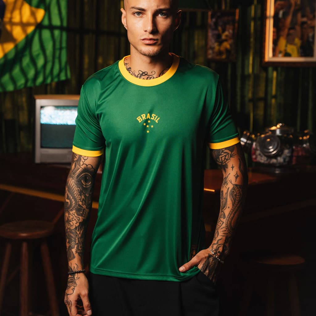 Camisa Brasil Urban Dry Verde Masculina