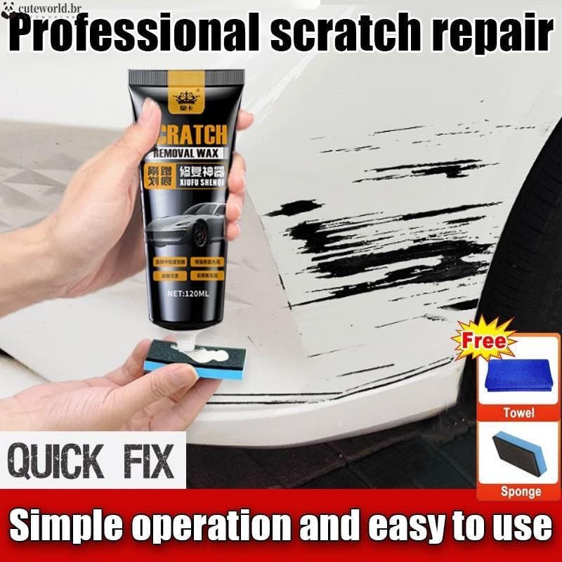 Cera para Reparação de Arranhões em Carros - Repara Rapidamente Todas as Superfícies Pintadas e Polimentos