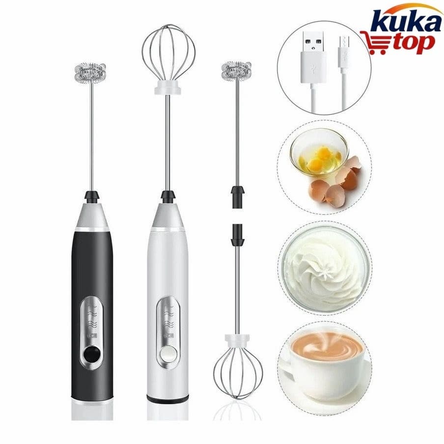 Mini Misturador Batedor Mixer Elétrico para Bebidas Leite Café Clara de Ovo 2 em 1 Cozinha Doméstica
