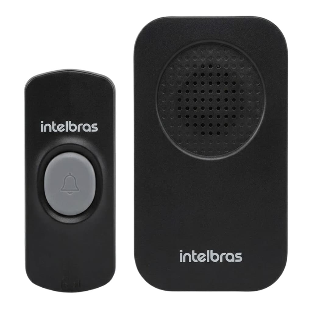 Campainha Sem Fio Com Bateria CIB-10 Preta INTELBRAS