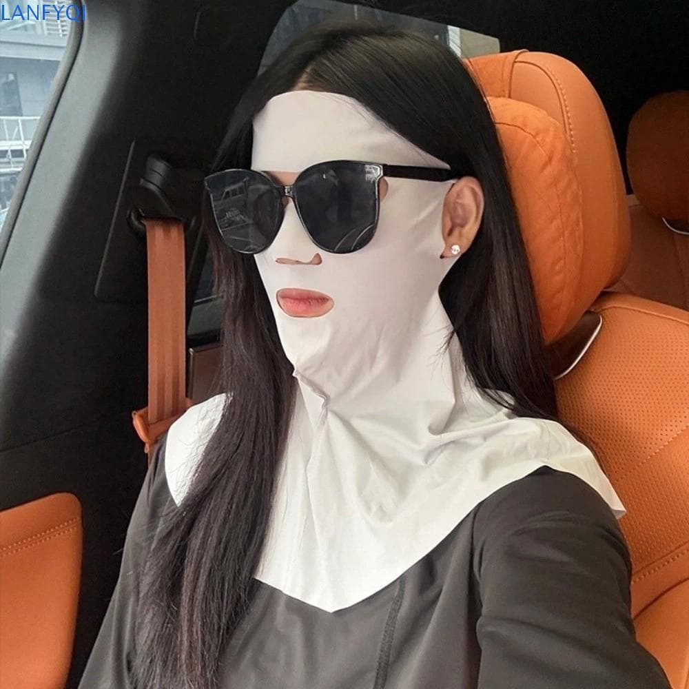 LANFYQI Protetor Solar Facial , Proteção Respirável Para Pescoço , Capa Completa , Cor Sólida