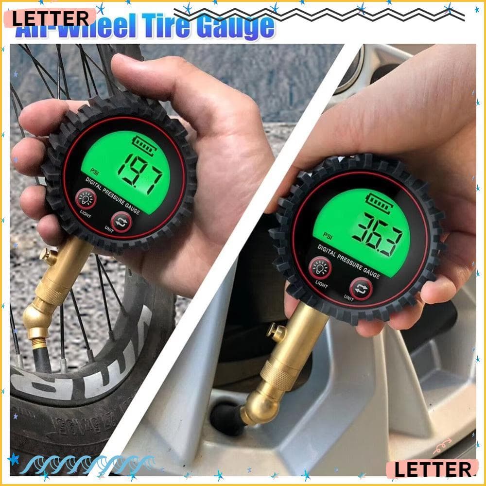 Medidor De Pressão Digital Dos Pneus Da Letra , De Ar Preciso Resistente Do Pneu De 3-255PSI