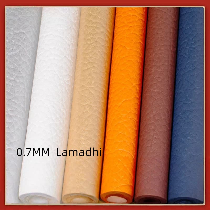 140 * 100CM Padrão De Lichia Tecido De Couro artificial material Do Plutônio Caso Macio DIY Sofá Artesanal