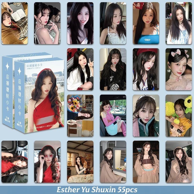 50-55pcs Ator De Drama Chinês Esther Yu Shuxin He Cartões Lomo Holográficos O Céu Noturno Ding Yuxi Holograma Photocard