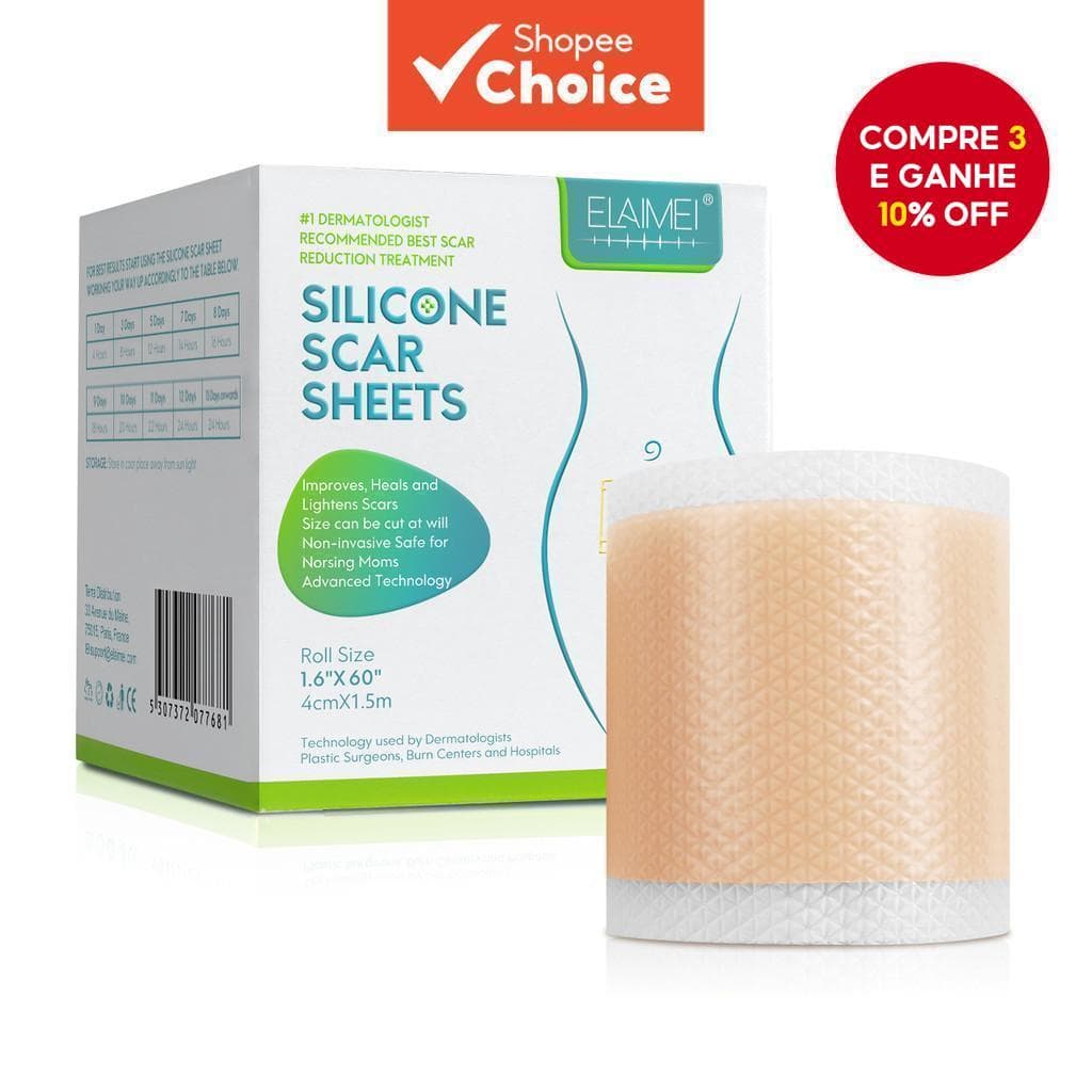 Novo Fita para Cicatriz Pós-Cirurgia - Autoaderente de Grau Médico para Cesárea, Queimaduras e Parto - Dia das Mães