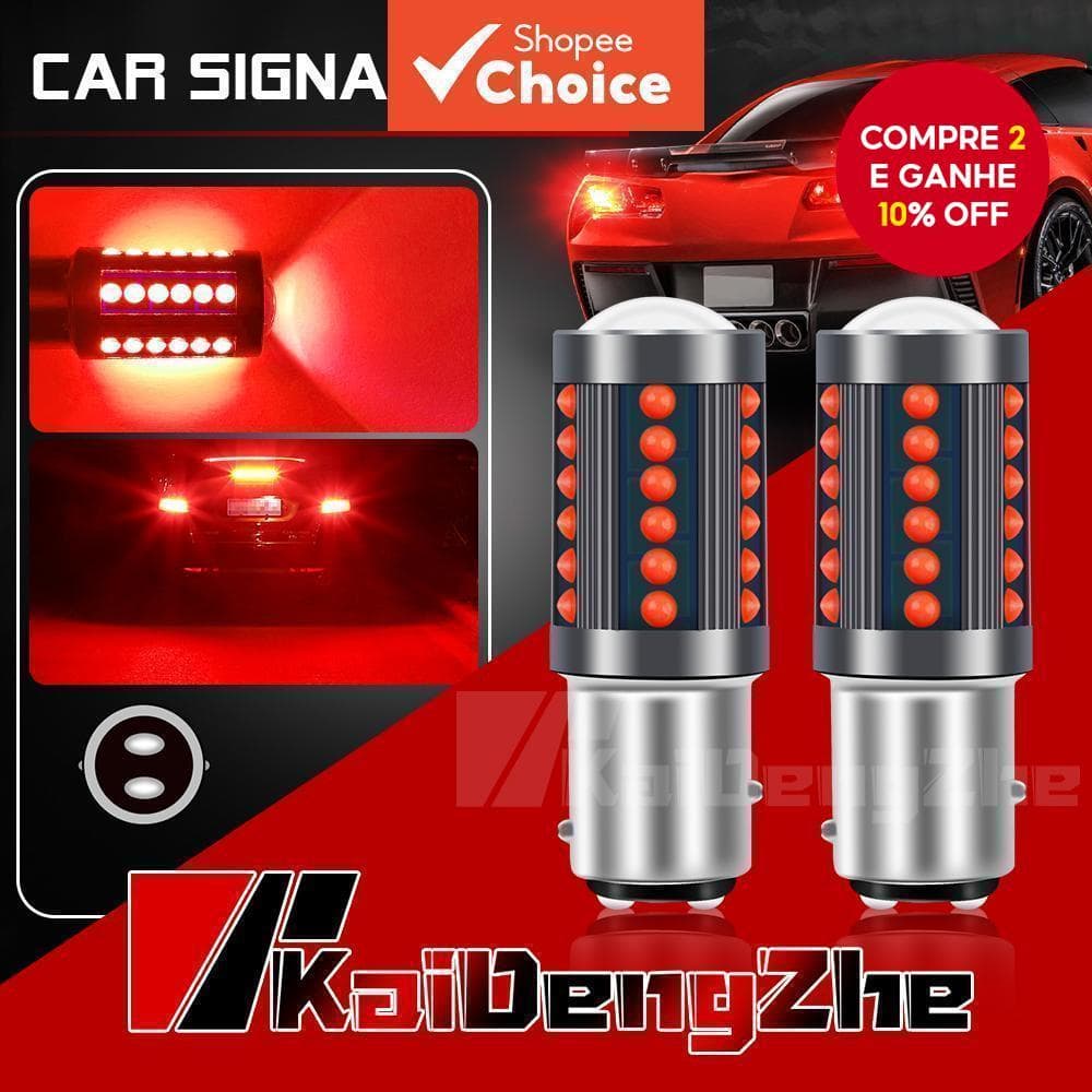 2 Pçs 36 LED Luz De Sinal Volta Do Carro Freio Brilhante Liga Vermelha 1157 BAY15D Da Cauda Motocicleta Acessórios Unive