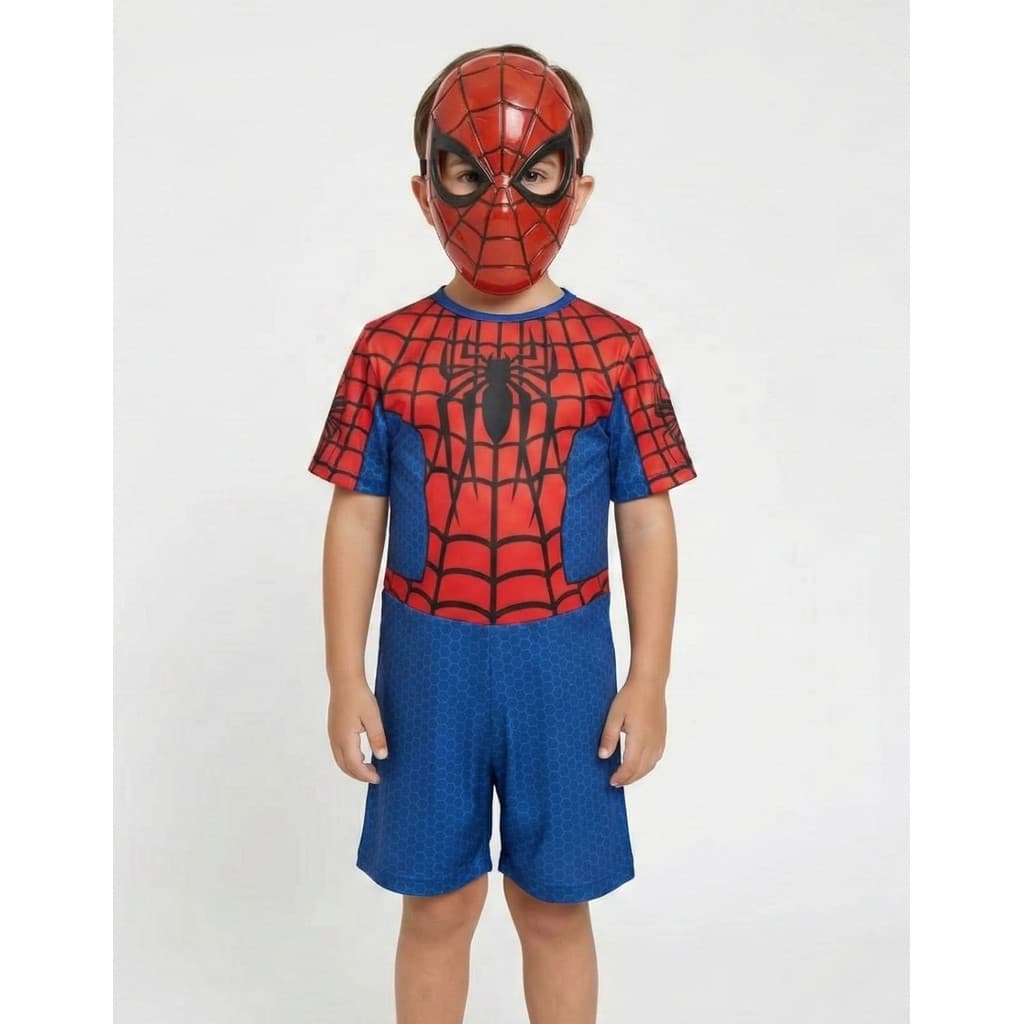 Fantasia Infantil Homem Aranha C/ Máscara Super-Herói Premium