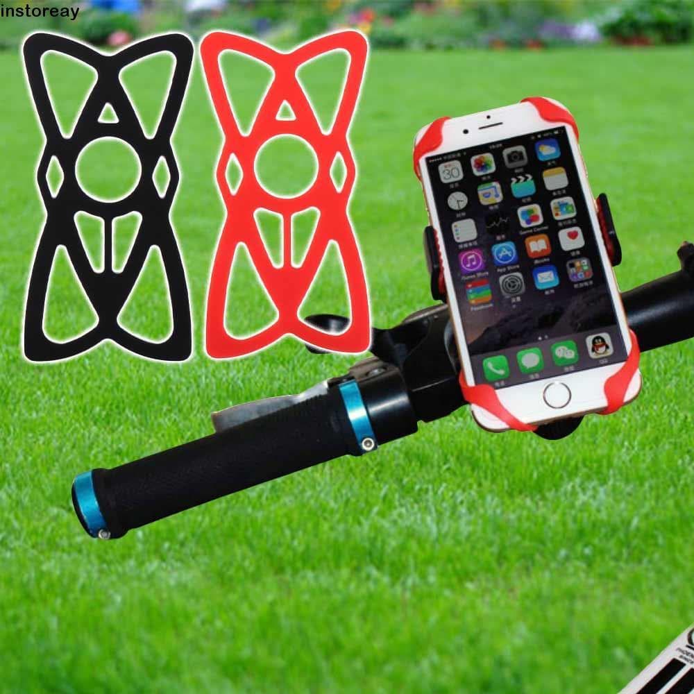 INSTOREAY Faixas De Segurança Para Guidão Universal Silicone Elástico GPS Correia Suporte Telefone Celular