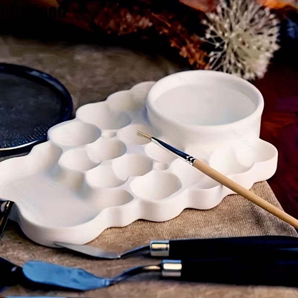 Paleta De Pintura HILARIOOU , Bandeja De Tinta Aquarela Criativa Reutilizável , Vários Compartimentos