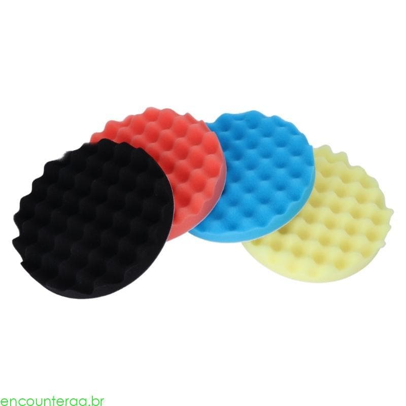 Encountera 4 Unidades Kit Almofadas Polimento 7 Polegadas Para Amortecedor Polidor Carro