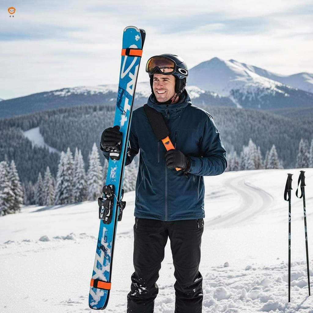 Alça De Ombro Ajustável Para Prancha De Esqui , Durável , Antiderrapante , Equipamento Esportes De Inverno Ao Ar Livre