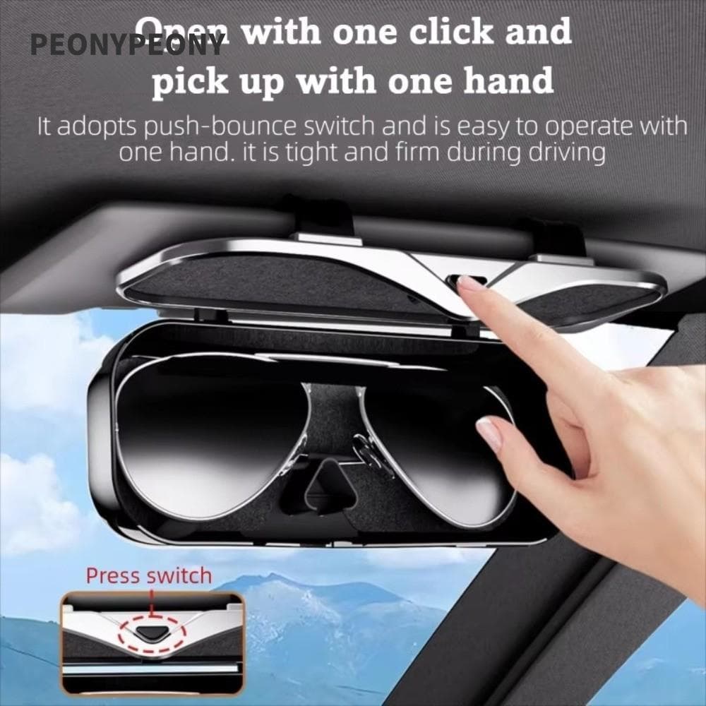 Caixa De Óculos De Carro PEONY , Interruptor De Pressão , Fácil Instalação , Suporte Sol Para , Multifuncional