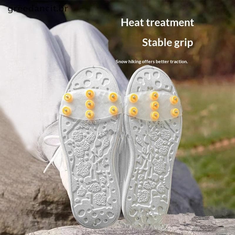 MA 1 Par 7 Dentes Neve Gelo Garra Escalada Anti Deslizamento Picos Apertos Crampon Chuteiras Sapatos Esportivos Capa Par