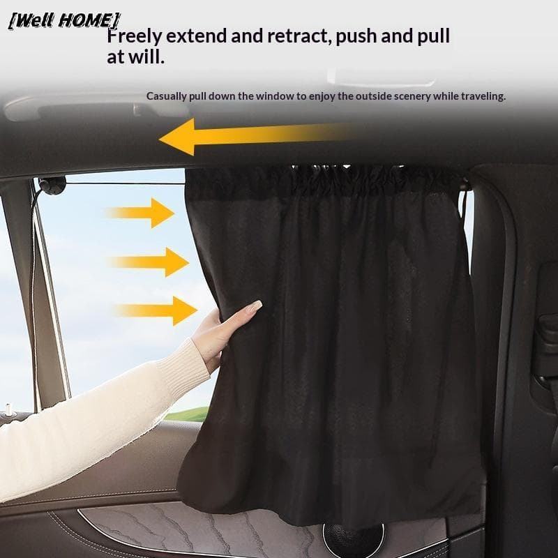 [Well HOME] Cortina Com Ventosa Na Janela Do Carro , Proteção Contra O Sol , Lateral Universal UV Para Crianças , Bebês 