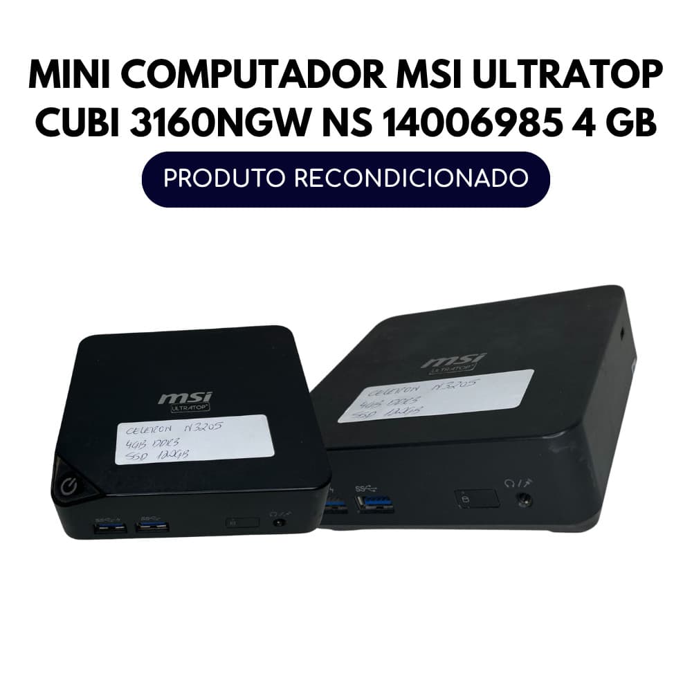 MINI COMPUTADOR MSI ULTRATOP CUBI 3160NGW NS 14006985 4 GB