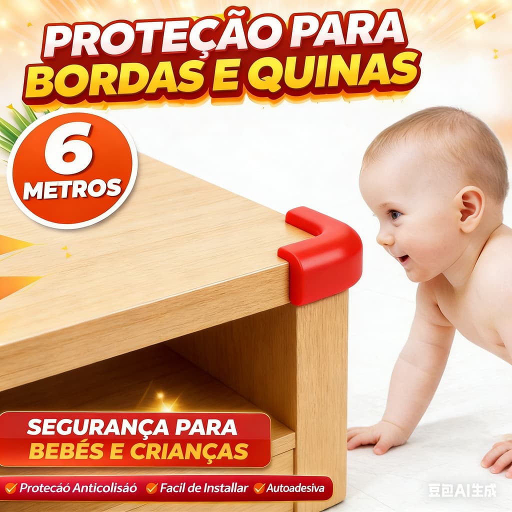 3M Proteção Pentagonal Silicone Anti-Colisão Tira Berço Mesa Canto Segurança Prote
