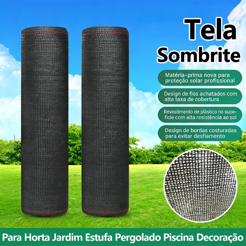 Tela Sombrite, Sombreamento 30%, Proteção UV, Para Horta Jardim Viveiro Estufa Orquidário Pergolado Piscina
