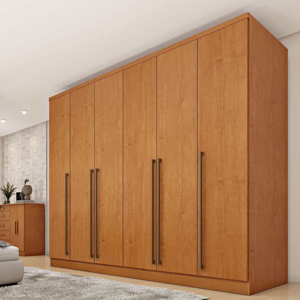 Guarda Roupa Casal 6 Portas 8 Gavetas 270cm Portugal Espresso Móveis Cinamomo