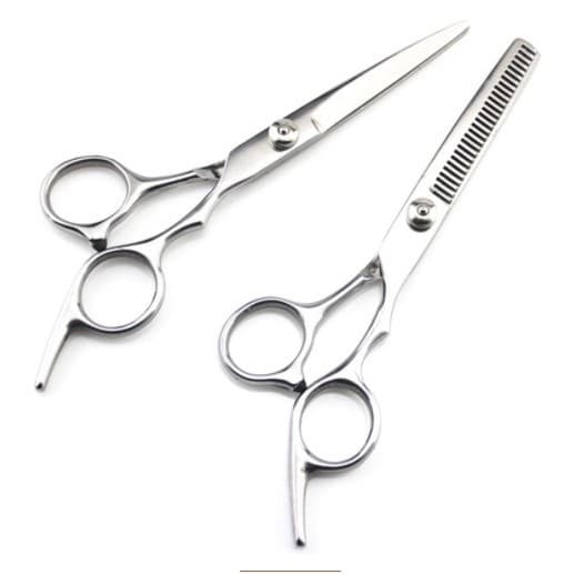 Tesoura para cortar cabelo fio a laser e desbastadora para barbeador e cabelereiro - salão