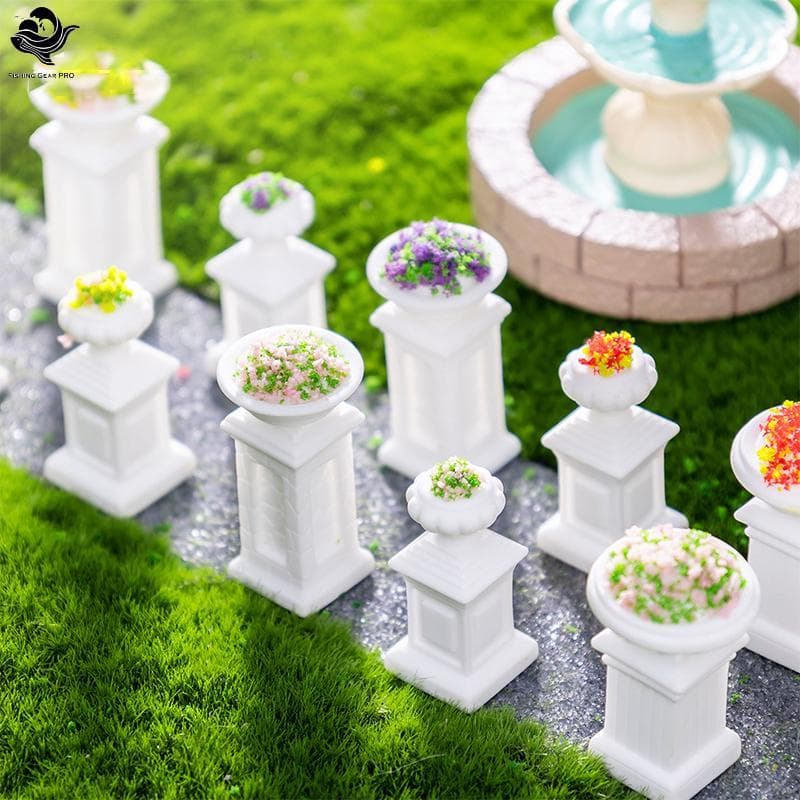PFG Simulação Vaso De Flores Plantas Micro Paisagem Estatueta Em Miniatura Mini Ornamentos DIY Casa Decorações De Mesa R