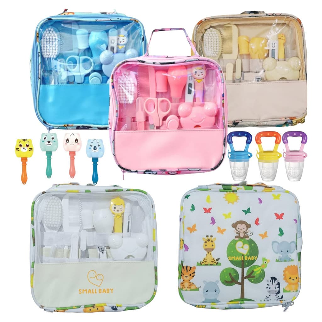 Kit Higiene Bebê Recém Nascido 13 Peças Com Termômetro E Bolsa