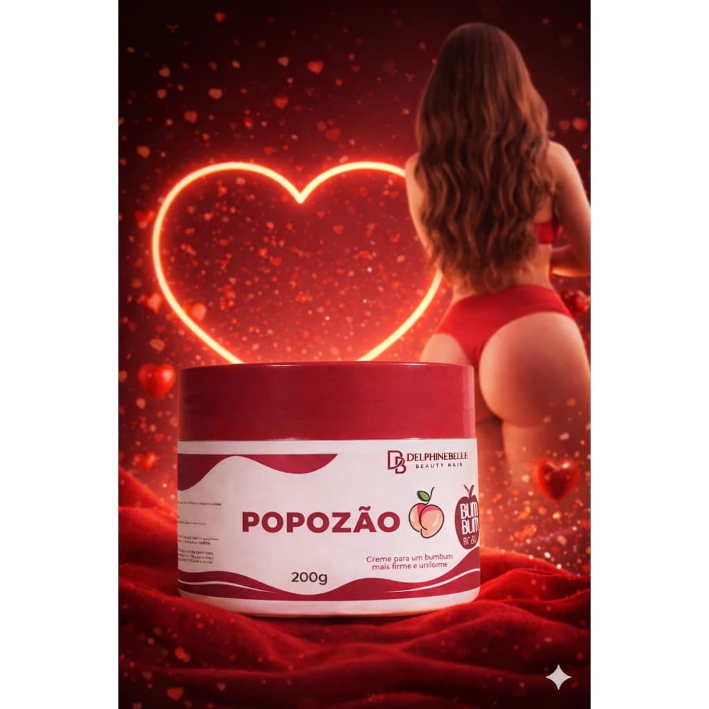 Popozao  Cream Creme Para Glúteos Mais Firmes Uniformes 200g Fragrância Floral